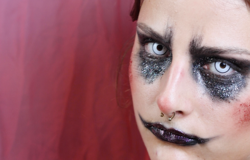 Tuto Halloween : Maquillage de zombie à paillettes
