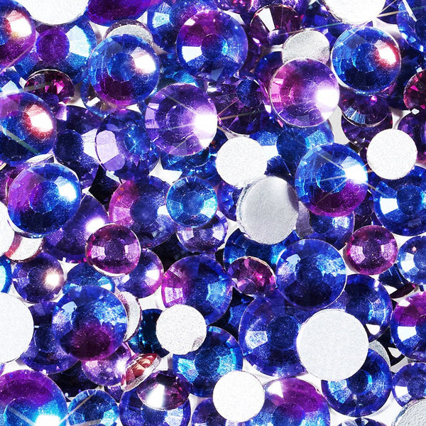 Assortiment De Strass Violet Hotfix En Verre - Tailles S06, S10, S16, S20 - Neuf