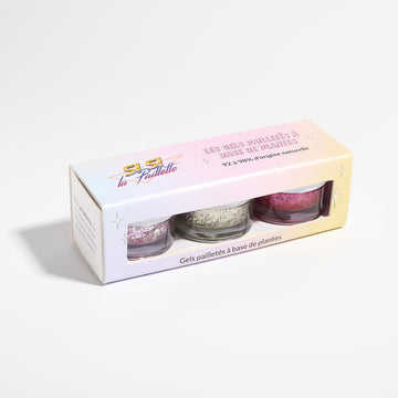 Coffret 3 Gels Pailletés - Le Flamboyant
