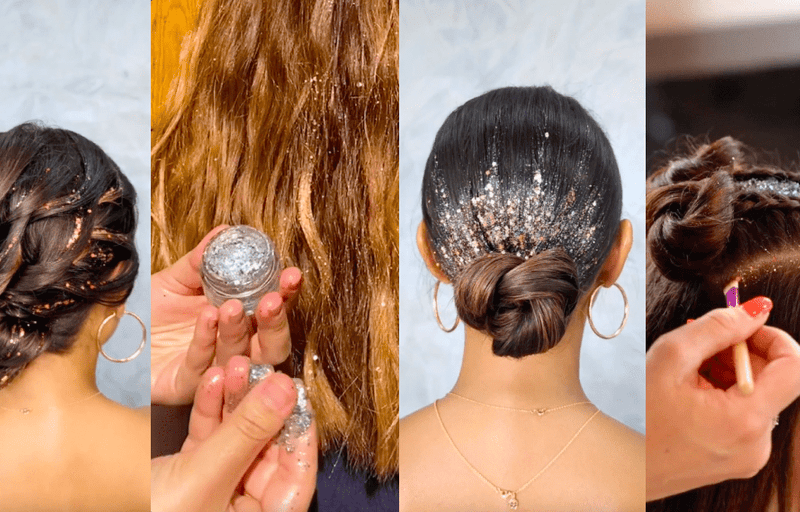 Tutos : 4 coiffures à paillettes pour les fêtes ✨ - Si Si La Paillette