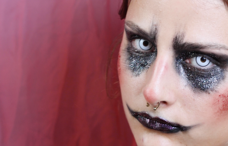 Tuto Halloween : Maquillage de zombie à paillettes 