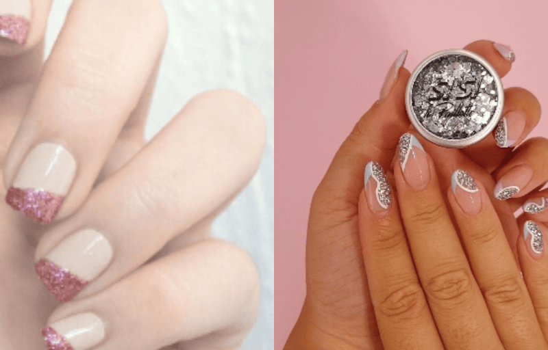 La French Manucure à Paillettes !