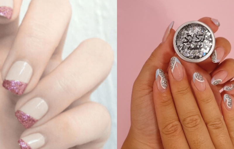 La French Manucure à Paillettes !