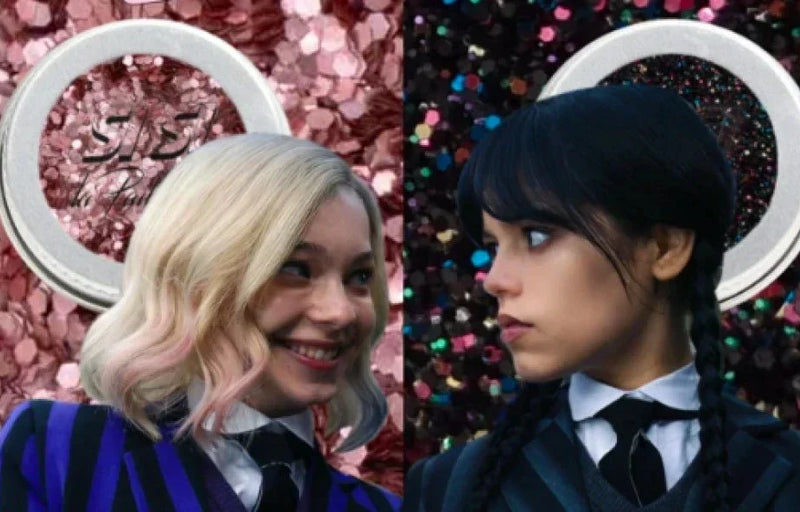5 make-up pailletés inspirés de Mercredi Addams (saison 2) - Si Si La Paillette