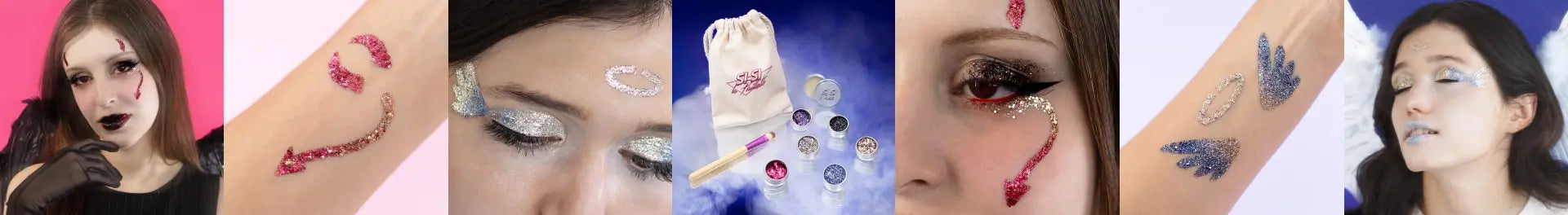 Collection Halloween Si Si la Paillette avec kits paillettes, pochoirs maquillage et accessoires festifs