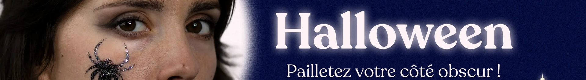 Collection Halloween Si Si la Paillette avec kits paillettes, pochoirs maquillage et accessoires festifs