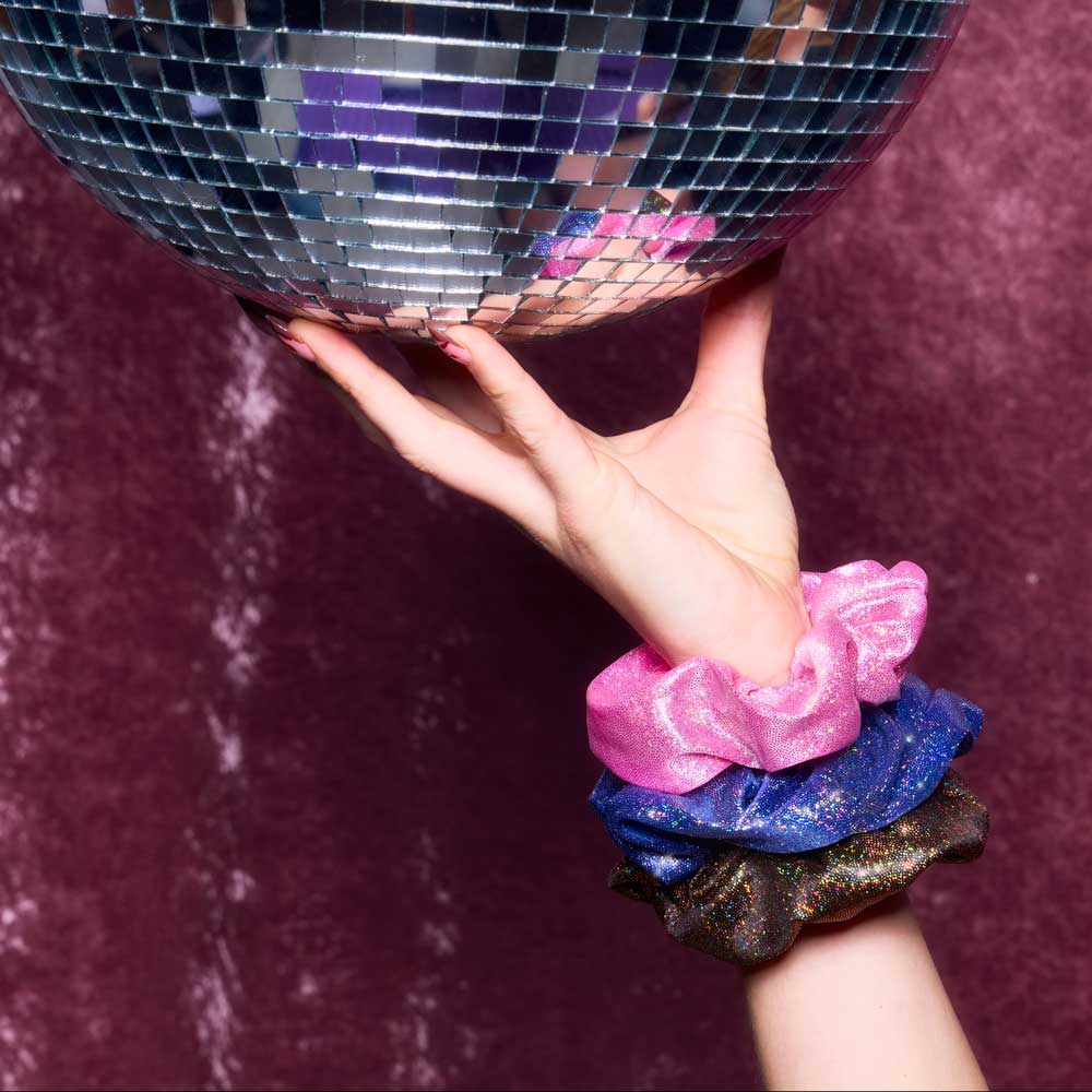 Chouchou Pailleté Bleu Nuit