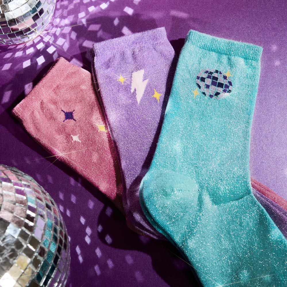 Chaussettes Pailletées Bleues