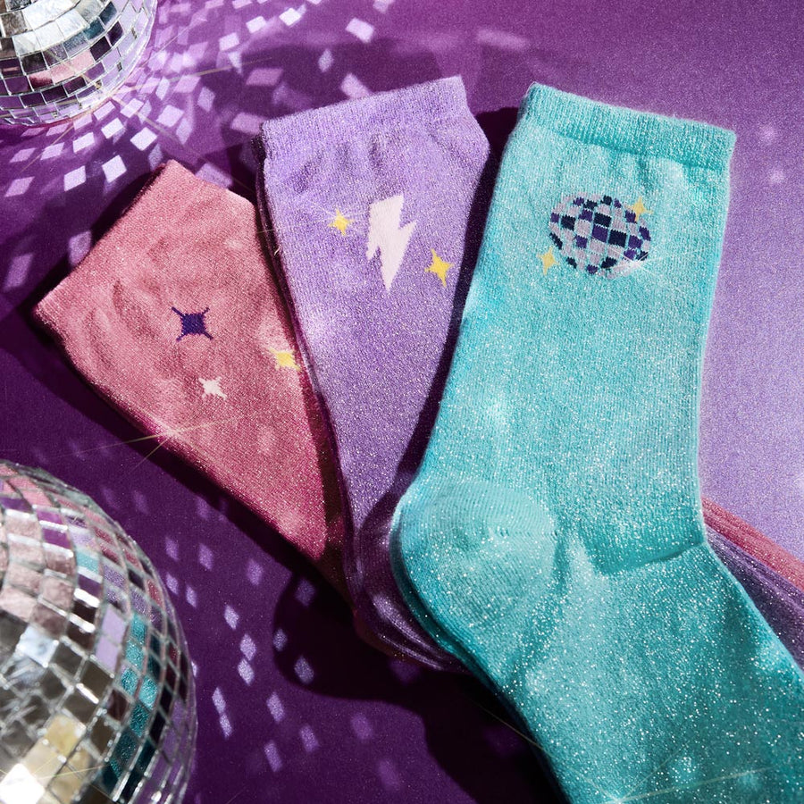 Chaussettes Pailletées Bleues