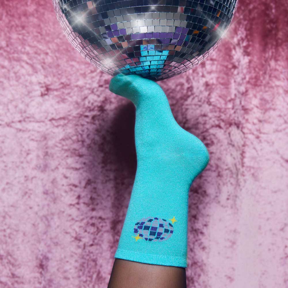 Chaussettes Pailletées Bleues
