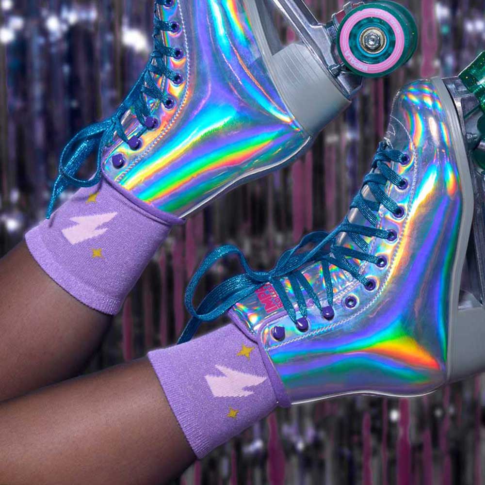 Chaussettes Pailletées Violettes