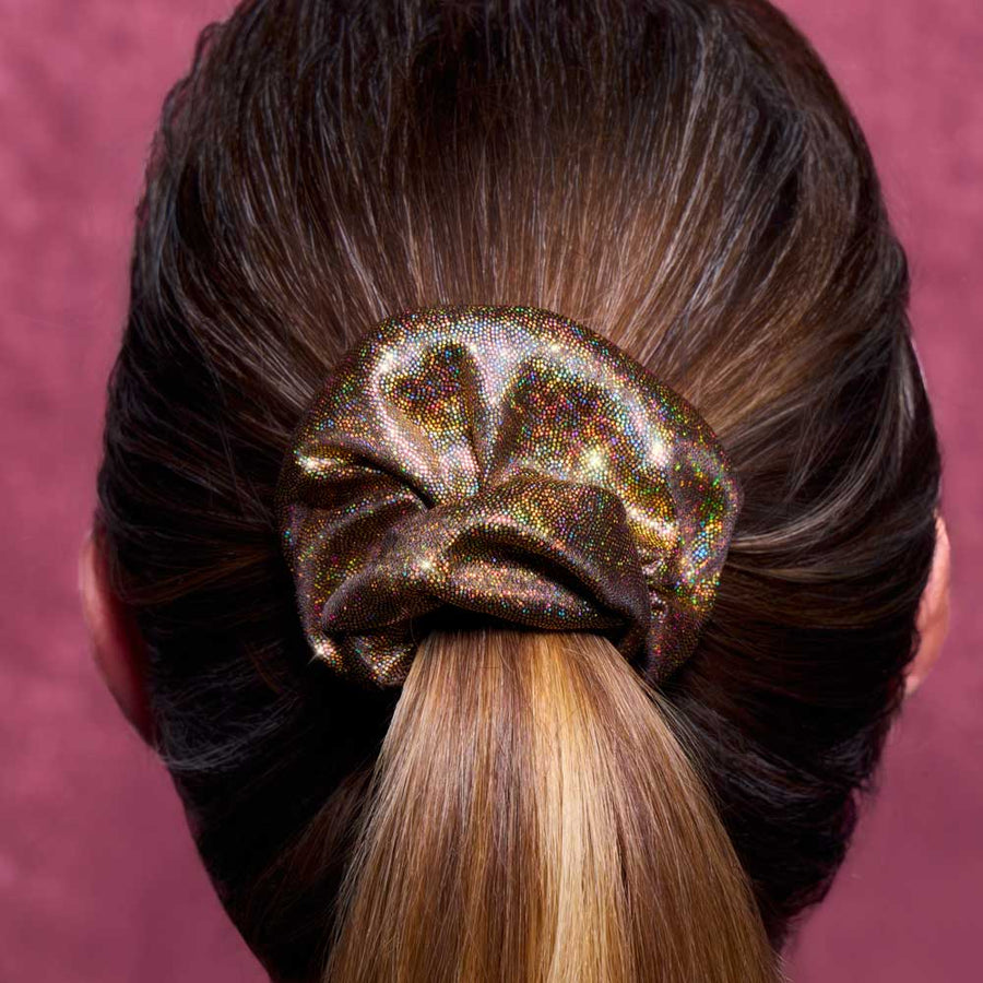 Chouchou Pailleté Noir Doré