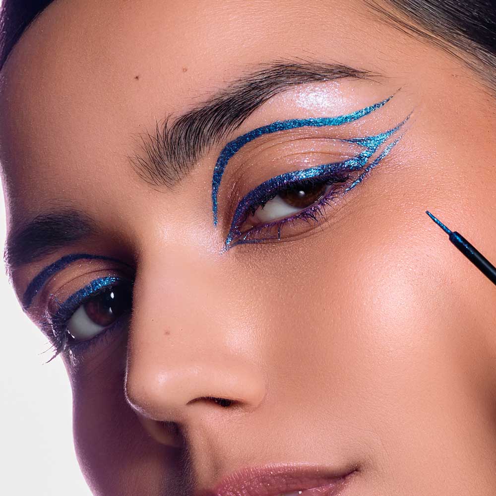 Eyeliner Pailleté Bleu Électrique - Si Si La Paillette Eyeliner