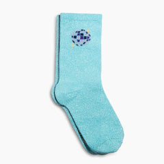 Chaussettes Pailletées Bleues - Si Si La Paillette Chaussettes Braderie 02/26