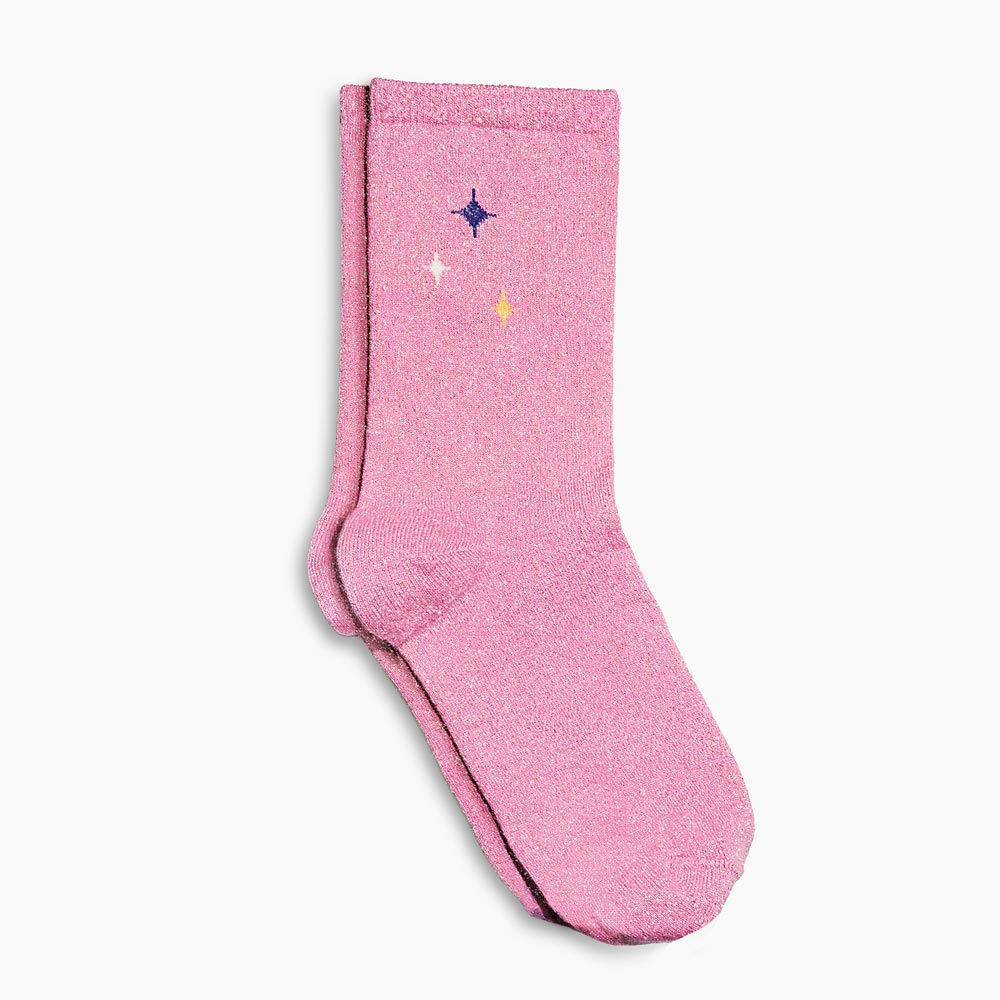 Chaussettes Pailletées Roses
