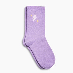 Chaussettes Pailletées Violettes - Si Si La Paillette Chaussettes Braderie 02/26
