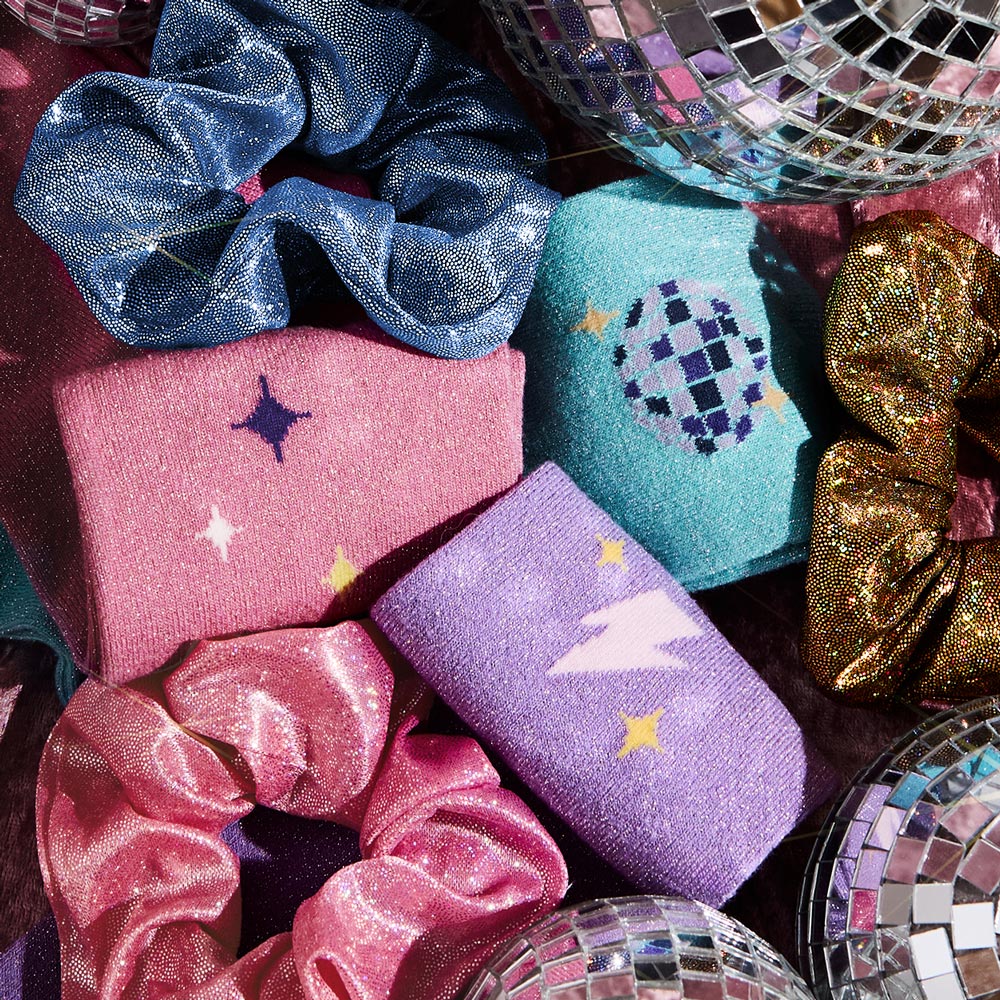 Chaussettes Pailletées Bleues