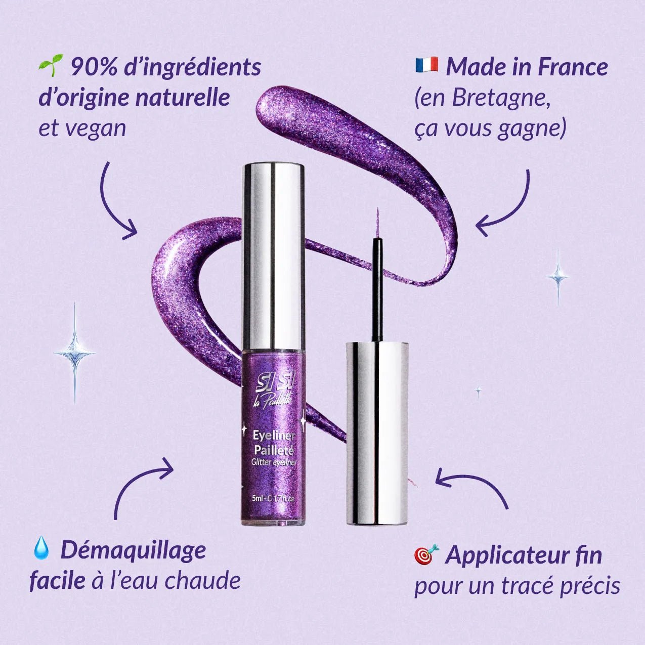 Eyeliner Pailleté Violet - Si Si La Paillette Eyeliner