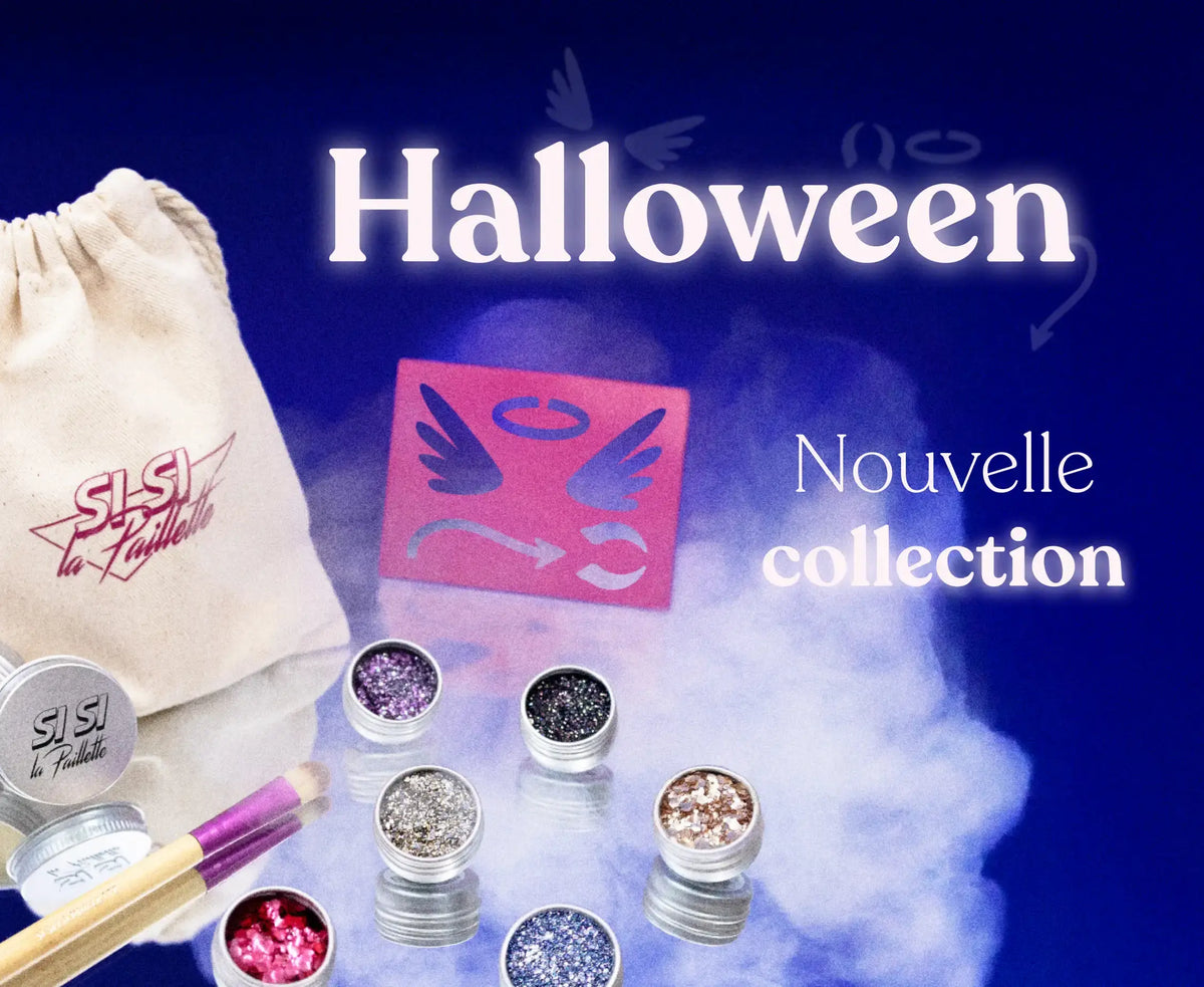 Photo de bannière homepage présentant le kit maquillage Halloween et dirigeant vers la collection Halloween