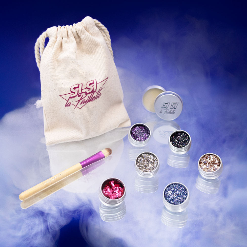 Kit maquillage Halloween avec paillettes biodégradables et accessoires