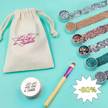 Kit Pailleté pour maquillages de soirée et festivals en promo