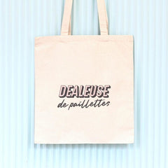 Tote Bag Dealeuse de Paillettes - Coton Bio - Si Si La Paillette Accessoire tote bag