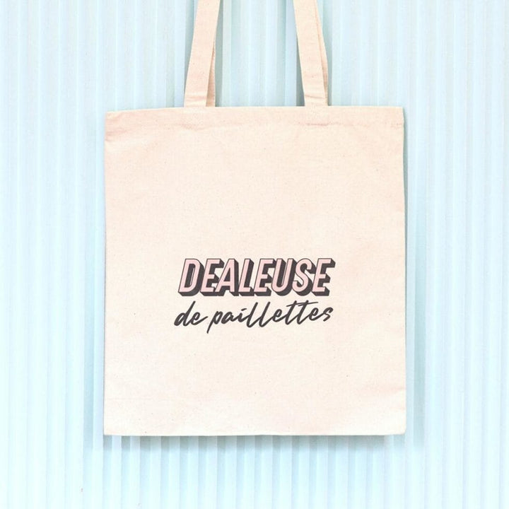 Tote Bag Dealeuse de Paillettes - Coton Bio - Si Si La Paillette Accessoire tote bag