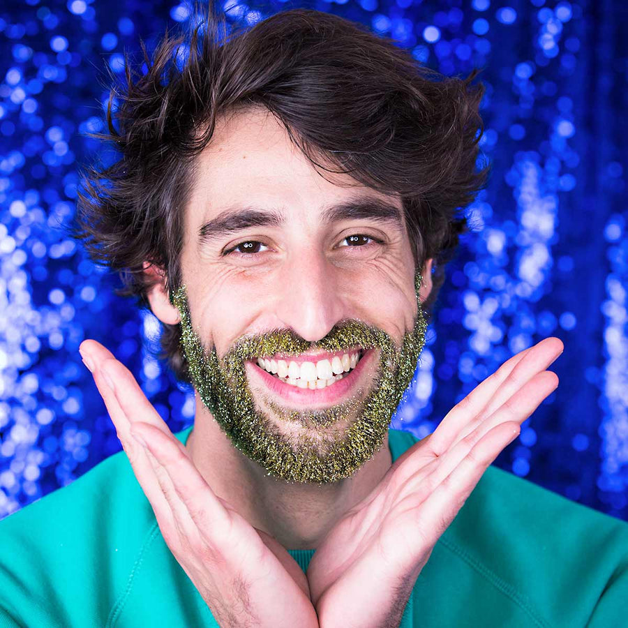 Barbe à paillettes biodégradables